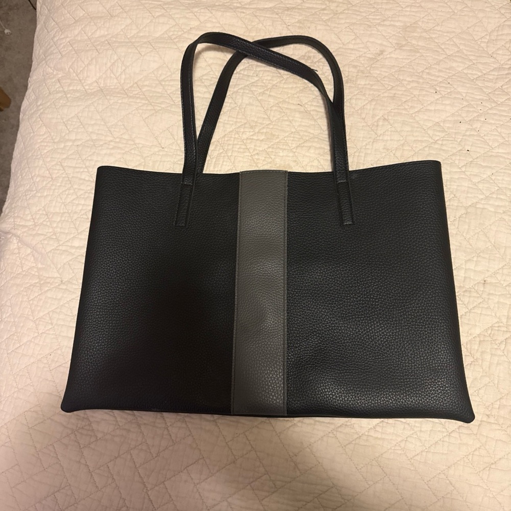 Vince Camuto Black and Gray Tote Bag